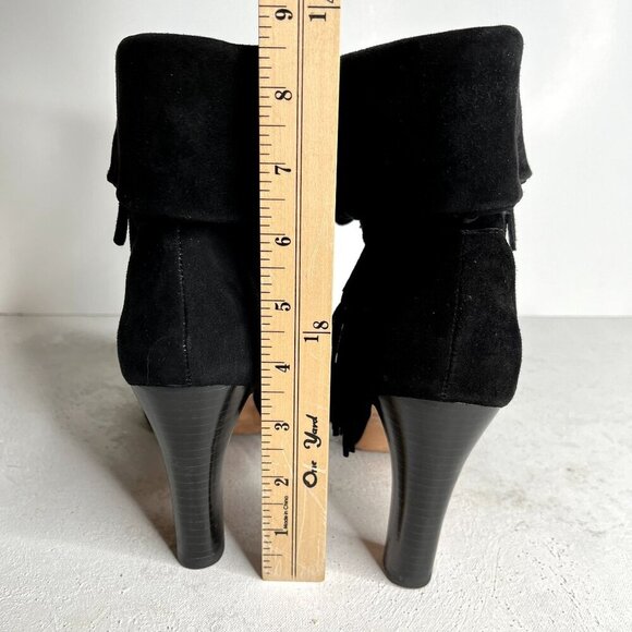 Johnston & Murphy Black Leather Stacked Heel Ankle Boot Womens Size 8M - Picture 5 of 13